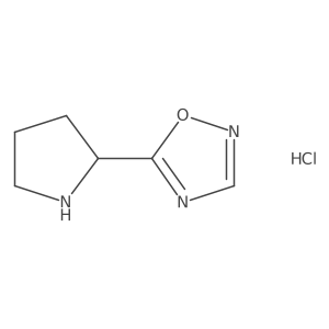 5-(Pyrrolidin-2-yl)-1,2,4-oxadiazole hydrochloride结构式