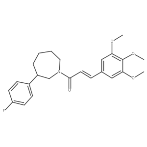 (E)-1-(3-(4-fluorophenyl)azepan-1-yl)-3-(3,4,5-trimethoxyphenyl)prop-2-en-1-one结构式