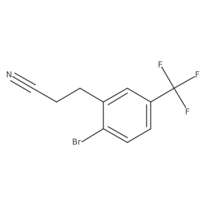 3-[2-Bromo-5-(trifluoromethyl)phenyl]propanenitrile结构式