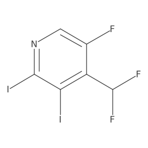 4-(Difluoromethyl)-5-fluoro-2,3-diiodopyridine结构式