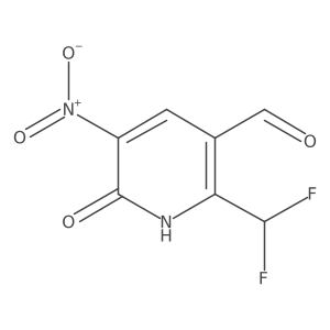 2-(Difluoromethyl)-6-hydroxy-5-nitropyridine-3-carboxaldehyde结构式