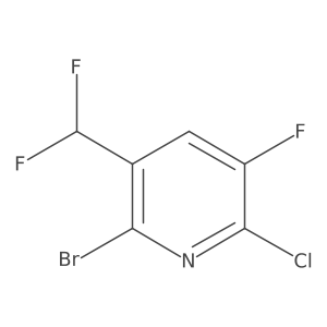 2-Bromo-6-chloro-3-(difluoromethyl)-5-fluoropyridine Structure
