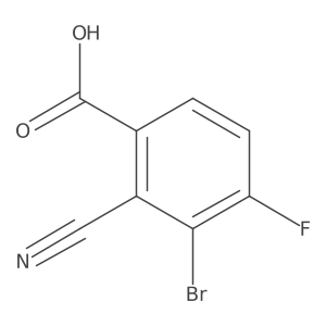 3-Bromo-2-cyano-4-fluorobenzoic acid Structure