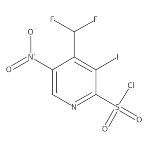 4-(Difluoromethyl)-3-iodo-5-nitropyridine-2-sulfonyl chloride Structure