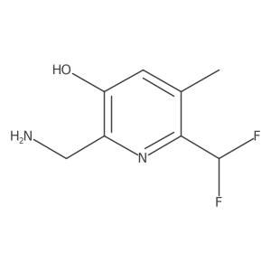 2-(Aminomethyl)-6-(difluoromethyl)-3-hydroxy-5-methylpyridine Structure
