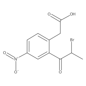 2-(2-Bromopropanoyl)-4-nitrophenylacetic acid Structure
