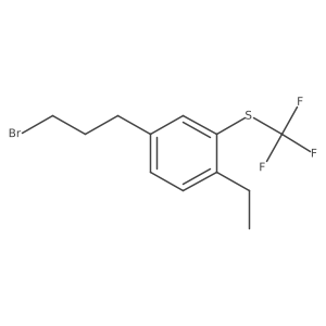 1-(3-Bromopropyl)-4-ethyl-3-(trifluoromethylthio)benzene结构式