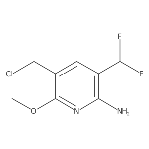 5-(Chloromethyl)-3-(difluoromethyl)-6-methoxypyridin-2-amine结构式