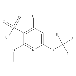4-Chloro-2-methoxy-6-(trifluoromethoxy)pyridine-3-sulfonyl chloride Structure