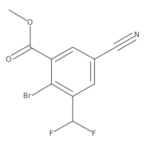 Methyl 2-bromo-5-cyano-3-(difluoromethyl)benzoate结构式