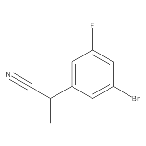 2-(3-Bromo-5-fluorophenyl)propanenitrile Structure