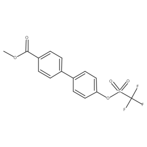 4'-(Trifluoromethylsulfonyloxy)biphenyl-4-carboxylic acid methyl ester结构式