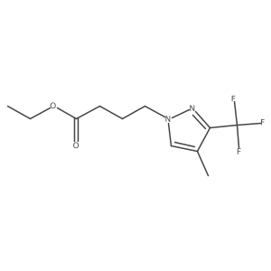 Ethyl 4-[4-methyl-3-(trifluoromethyl)-1H-pyrazol-1-yl]butanoate Structure