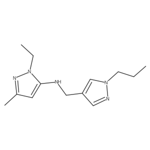 1-ethyl-3-methyl-N-[(1-propyl-1H-pyrazol-4-yl)methyl]-1H-pyrazol-5-amine Structure
