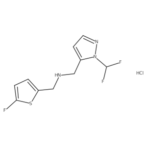 1-[1-(difluoromethyl)-1H-pyrazol-5-yl]-N-[(5-fluoro-2-thienyl)methyl]methanamine结构式