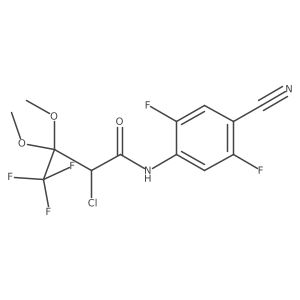 N-(2,5-Difluoro-4-cyano-phenyl)-2-chloro-3,3-dimethoxy-4,4,4-trifluoro-butanamide结构式