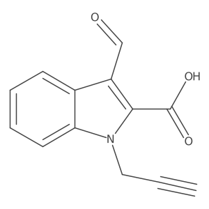 3-formyl-1-(prop-2-yn-1-yl)-1H-indole-2-carboxylic acid结构式