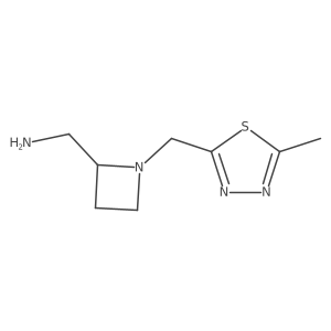 {1-[(5-Methyl-1,3,4-thiadiazol-2-yl)methyl]azetidin-2-yl}methanamine结构式