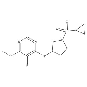 4-((1-(Cyclopropylsulfonyl)pyrrolidin-3-yl)oxy)-6-ethyl-5-fluoropyrimidine Structure