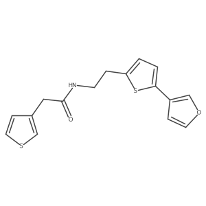 N-(2-(5-(furan-3-yl)thiophen-2-yl)ethyl)-2-(thiophen-3-yl)acetamide Structure
