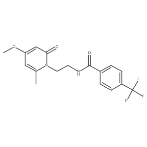 N-(2-(4-methoxy-6-methyl-2-oxopyridin-1(2H)-yl)ethyl)-6-(trifluoromethyl)nicotinamide Structure
