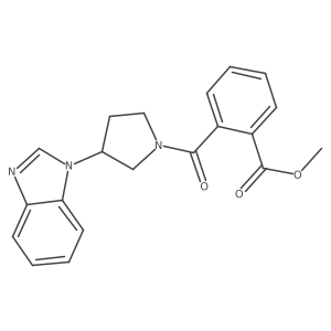 methyl 2-[3-(1H-1,3-benzodiazol-1-yl)pyrrolidine-1-carbonyl]benzoate Structure