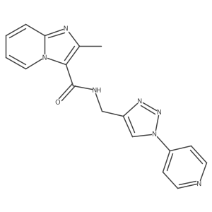 2-methyl-N-((1-(pyridin-4-yl)-1H-1,2,3-triazol-4-yl)methyl)imidazo[1,2-a]pyridine-3-carboxamide结构式