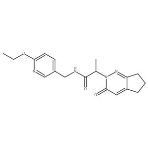 N-[(6-ethoxypyridin-3-yl)methyl]-2-{3-oxo-2H,3H,5H,6H,7H-cyclopenta[c]pyridazin-2-yl}propanamide Structure