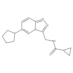 N-{[6-(pyrrolidin-1-yl)-[1,2,4]triazolo[4,3-b]pyridazin-3-yl]methyl}cyclopropanecarboxamide结构式