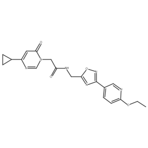 2-(4-cyclopropyl-6-oxopyrimidin-1(6H)-yl)-N-((3-(6-ethoxypyridin-3-yl)-1,2,4-oxadiazol-5-yl)methyl)acetamide Structure