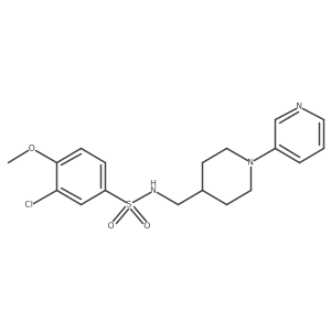 3-chloro-4-methoxy-N-((1-(pyridin-3-yl)piperidin-4-yl)methyl)benzenesulfonamide Structure