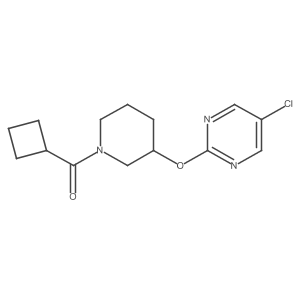 (3-((5-Chloropyrimidin-2-yl)oxy)piperidin-1-yl)(cyclobutyl)methanone结构式