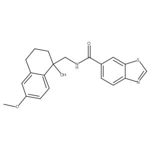 N-((1-hydroxy-6-methoxy-1,2,3,4-tetrahydronaphthalen-1-yl)methyl)benzo[d]thiazole-6-carboxamide Structure