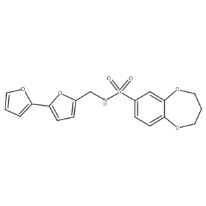 N-({[2,2'-bifuran]-5-yl}methyl)-3,4-dihydro-2H-1,5-benzodioxepine-7-sulfonamide Structure