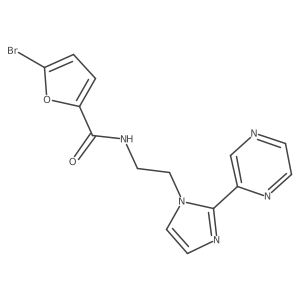 5-bromo-N-(2-(2-(pyrazin-2-yl)-1H-imidazol-1-yl)ethyl)furan-2-carboxamide Structure