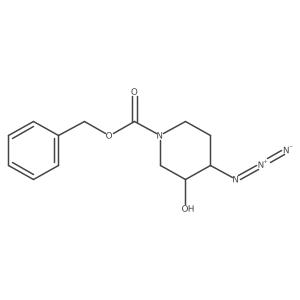 Benzyl 4-azido-3-hydroxypiperidine-1-carboxylate结构式