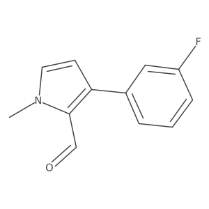3-(3-Fluorophenyl)-1-methyl-1H-pyrrole-2-carbaldehyde Structure