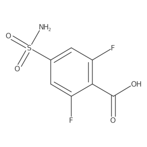 2,6-Difluoro-4-sulfamoylbenzoic acid结构式
