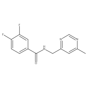3,4-difluoro-N-[(6-methylpyrimidin-4-yl)methyl]benzamide Structure
