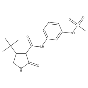 4-tert-butyl-N-(3-methanesulfonamidophenyl)-2-oxopyrrolidine-3-carboxamide Structure