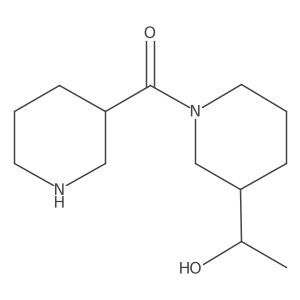 (3-(1-Hydroxyethyl)piperidin-1-yl)(piperidin-3-yl)methanone Structure