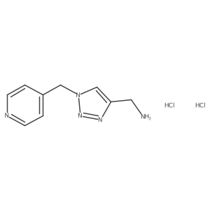 (1-(pyridin-4-ylmethyl)-1H-1,2,3-triazol-4-yl)methanamine dihydrochloride Structure