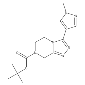 1,1-Dimethylethyl 5,6-dihydro-3-(1-methyl-1H-pyrazol-4-yl)-1,2,4-triazolo[4,3-a]pyrazine-7(8H)-carboxylate Structure