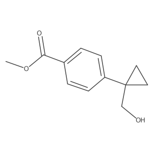 Methyl 4-[1-(hydroxymethyl)cyclopropyl]benzoate结构式