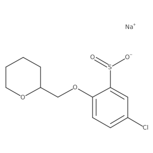 Sodium 5-chloro-2-[(oxan-2-yl)methoxy]benzene-1-sulfinate结构式