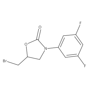 5-(Bromomethyl)-3-(3,5-difluorophenyl)-1,3-oxazolidin-2-one结构式