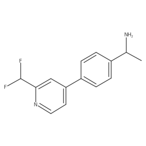 1-{4-[2-(Difluoromethyl)pyridin-4-yl]phenyl}ethan-1-amine结构式
