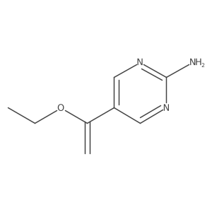 5-(1-Ethoxyethenyl)pyrimidin-2-amine结构式