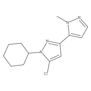 5-chloro-1-cyclohexyl-3-(1-methyl-1H-pyrazol-5-yl)-1H-pyrazole结构式