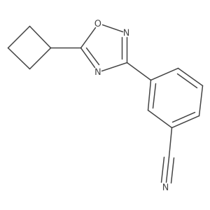 3-(5-Cyclobutyl-1,2,4-oxadiazol-3-yl)benzonitrile结构式